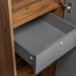 ROME 2 Door Wardrobe-Walnut+Grey - Image 4