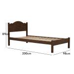 YAMAN Wooden Single Bed-Cocoa - Image 5