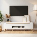ALICE 150CM TV Cabinet-White+Oak