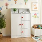 AUDREY 4 Door Children Wardrobe-White - Image 12