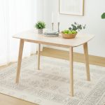BEYOND 110x70CM Full Solid Dining Table-White Wash