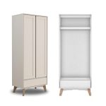 TIVOLI 2 Door 1 Drawer Wardrobe-White - Image 3