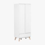 TIVOLI 2 Door 1 Drawer Wardrobe-White - Image 9