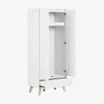 TIVOLI 2 Door 1 Drawer Wardrobe-White - Image 7