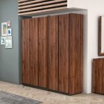 BOSTON 3 Door Wardrobe-Walnut - Image 4