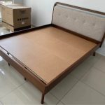 DIVANI Queen & King Size Wood Bed Frame-Walnut - Image 4
