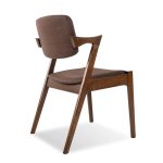 EVORA Solid Wood Dining Arm Chair-Walnut - Image 3