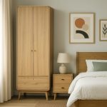 GALINA 2 Door 1 Drawer Wardrobe-Oak - Image 2