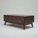 GENOA 120CM 2 Drawers Coffee Table-Walnut - Image 5