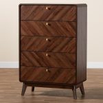 GENOA 5 Drawer Chest-Walnut - Image 12