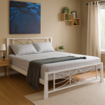 MARIDIAN Queen Size Bed Frame-White - Image 2