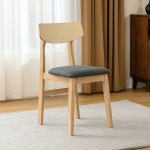 KEN Solid Wood Dining Chair-White Wash