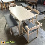 [Last Set] LEVANTE 6 Seater With Bench Dining Set-White Wash - Image 3