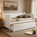 MADRID Solid Wood Daybed With Trundle-White