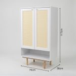 MASSA 2 Door Shoe Cabinet-White - Image 9