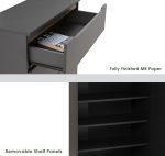 MARIAN Multi Function Shoe Cabinet-Grey - Image 9
