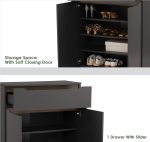 MARIAN Multi Function Shoe Cabinet-Grey - Image 8