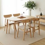 NAKASU 4 Seater Dining Set-Oak - Image 2