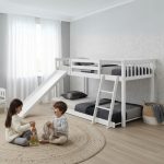 NAPOLI Solid Wood Slide Bunk Bed-White