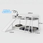 NAPOLI Solid Wood Slide Bunk Bed-White - Image 4