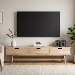 OMODA 180CM Full Solid Wood TV Cabinet-Natural