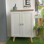 PALESA 2 Door Shoe Cabinet-White+Oak - Image 10
