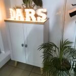 PALESA 2 Door Shoe Cabinet-White+Oak - Image 8