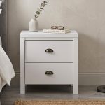 SHERRY 2 Drawers Bedside Table-White