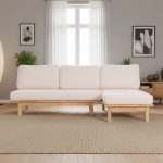 SHOBU 3 Seater L Shaped Sofa-Natural - Image 10