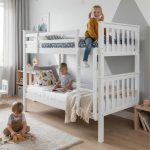 SUNDRA Super Single Size Bunk Bed-White