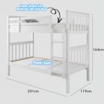 SUNDRA Super Single Size Bunk Bed-White - Image 5