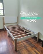 ALICE Single Bed Frame-White - Image 12