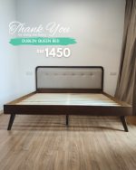 DIVANI Queen & King Size Wood Bed Frame-Walnut - Image 8