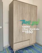 GALINA 3 Door 1 Drawer Wardrobe-Oak - Image 4
