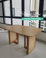 MALMO Full Solid Wood Dining Table Beech-2 Sizes - Image 9
