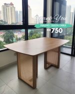 MALMO Full Solid Wood Dining Table Beech-2 Sizes - Image 11