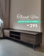 MAXTON 6 Feet TV Cabinet-Walnut - Image 13