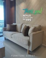 NEXUS 3 Seater Sofa-Stone - Image 11