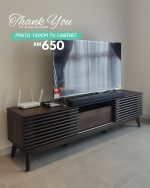 PRATO 180CM Sliding Door TV cabinet-Walnut - Image 15
