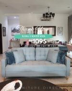 SLOKA 3 Seater Sofa-Silver Blue - Image 14