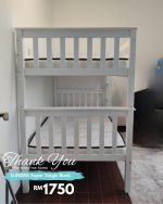 SUNDRA Super Single Size Bunk Bed-White - Image 8