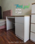SUPRA 120CM Rounded Edges Study Desk-White+Maple - Image 12
