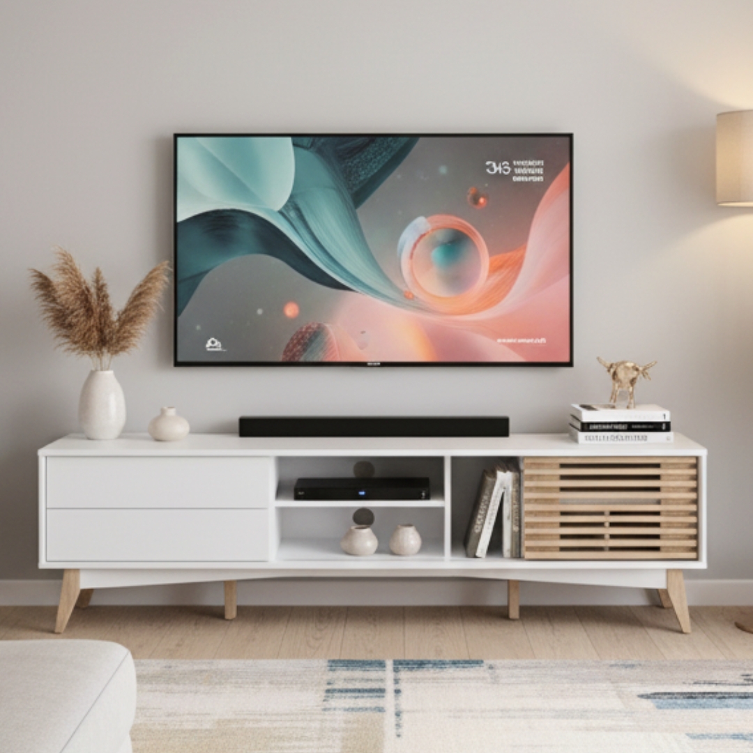 TIVOLI TV MAIN TIVOLI 180CM TV Cabinet-White - Image 1