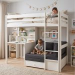 TORONTO Solid Wood Loft Bed-White