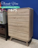GALINA 5 Drawers Chest-Oak - Image 5