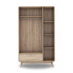 GALINA 3 Door 1 Drawer Wardrobe-Oak - Image 3
