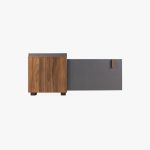 ROME 180CM TV Cabinet-Walnut+Grey - Image 11