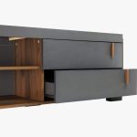 ROME 180CM TV Cabinet-Walnut+Grey - Image 9