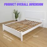 ALEXANDER Solid Wood King Size Bed Frame-White - Image 8