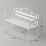 FRANKLIN 120cm Outdoor Bench-White - Image 5